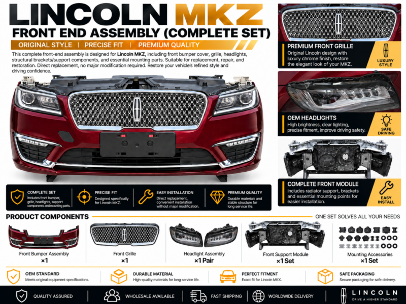 Codex 图像 2026年9月10日 16_01_11 Lincoln MKZ Front End Assembly Complete Set with Headlights