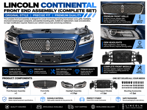 Codex 图像 2026年9月10日 16_28_13 Lincoln Continental Front End Assembly Complete Set with Headlights