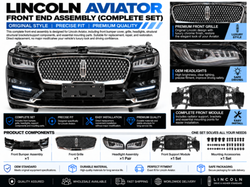 Codex 图像 2026年9月10日 17_05_57 Lincoln Aviator Front End Assembly Complete Set With LED Headlights
