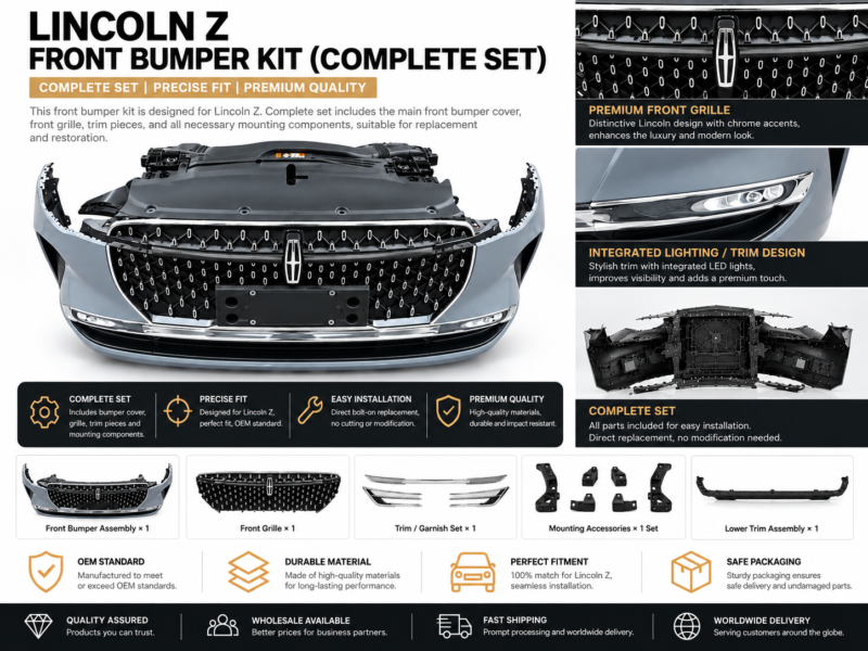 Codex 图像 2026年9月11日 15_02_15 Lincoln Z Front Bumper Assembly Complete Set