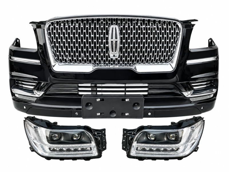 Codex 图像 2026年9月11日 15_16_38 Lincoln Navigator Front Bumper Assembly Complete Kit with Grille & Headlights