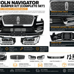 Codex 图像 2026年9月11日 15_27_10 Lincoln Navigator Front Bumper Assembly Complete Kit with Grille & Headlights