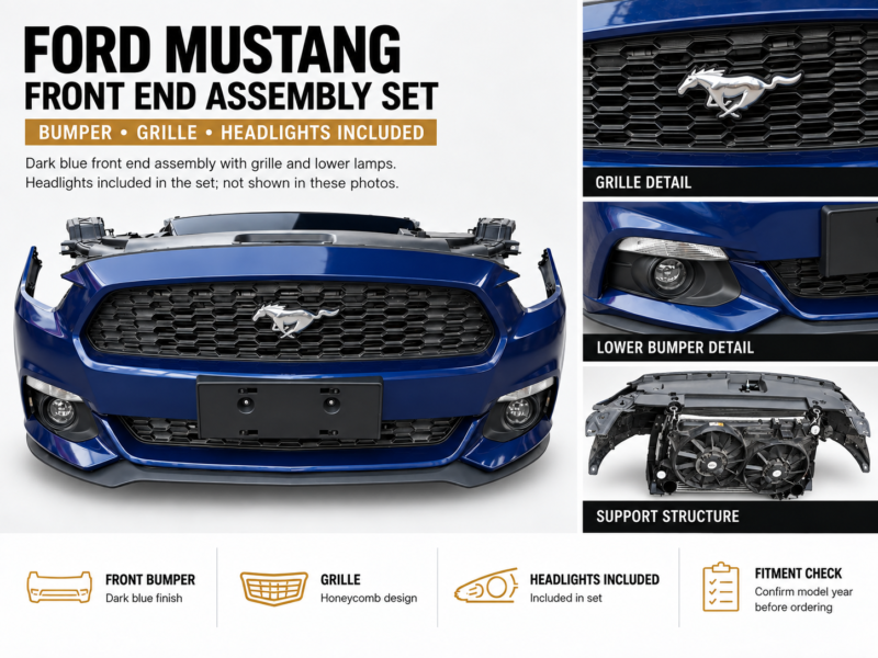 Ford Mustang Front End Assembly Set with Bumper, Grille & Headlights