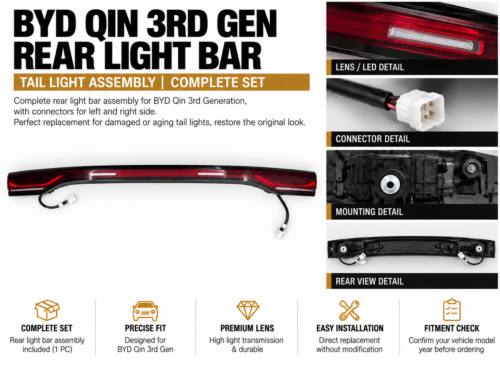 BYD Qin 3rd Generation Rear Tail Light Bar Assembly