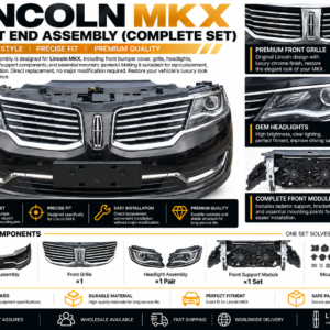 Codex 图像 2026年9月9日 16_01_41 Lincoln MKX Front End Assembly Complete Set with Headlights