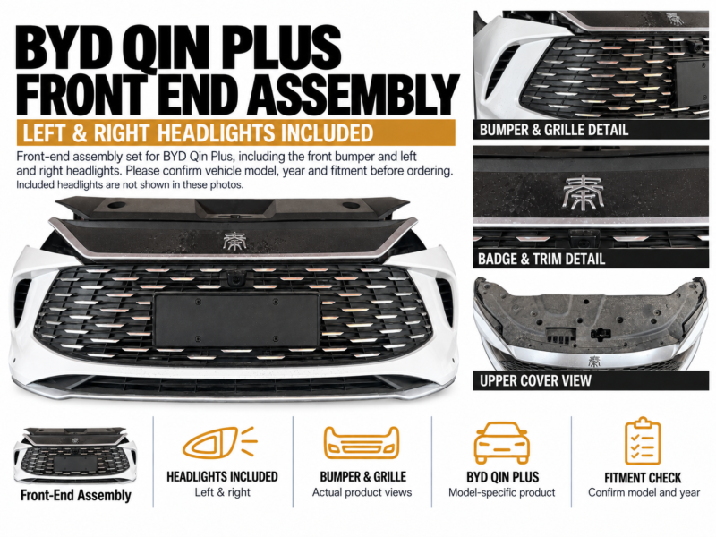 ChatGPT 图像 2026年9月28日 13_07_55 BYD Qin PLUS Front Bumper Assembly Set Front Nose Kit Car Exterior Replacement Parts